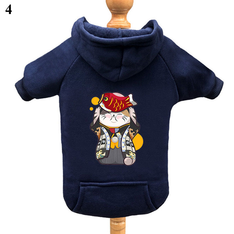 I LOVE Dad/ Mom Thick Winter Dog Clothes