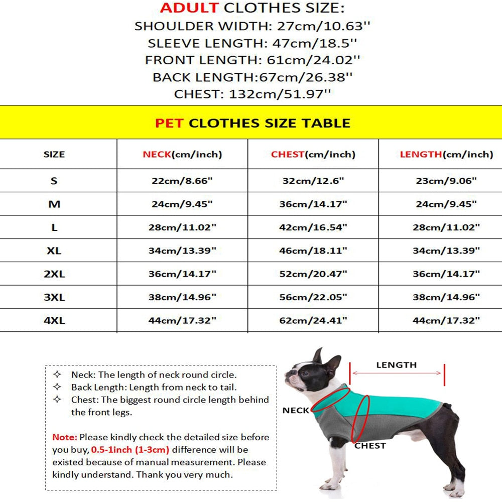 Small to Medium Pet Dog and Owner's Matching Outfit