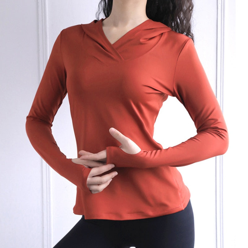 Women Mesh Back Sports Hoodie
