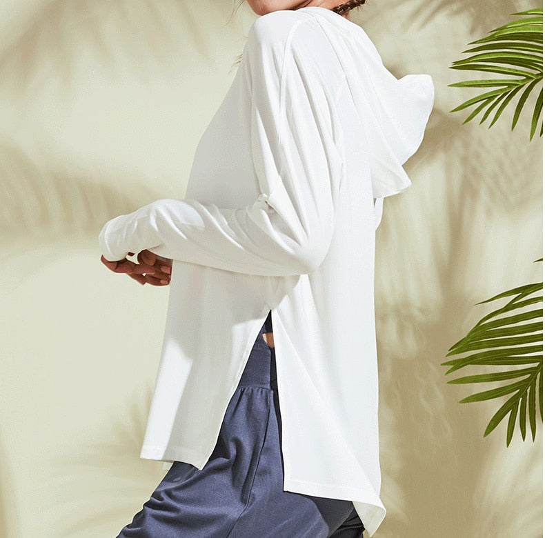 Womens Loose Hooded Gym shirt