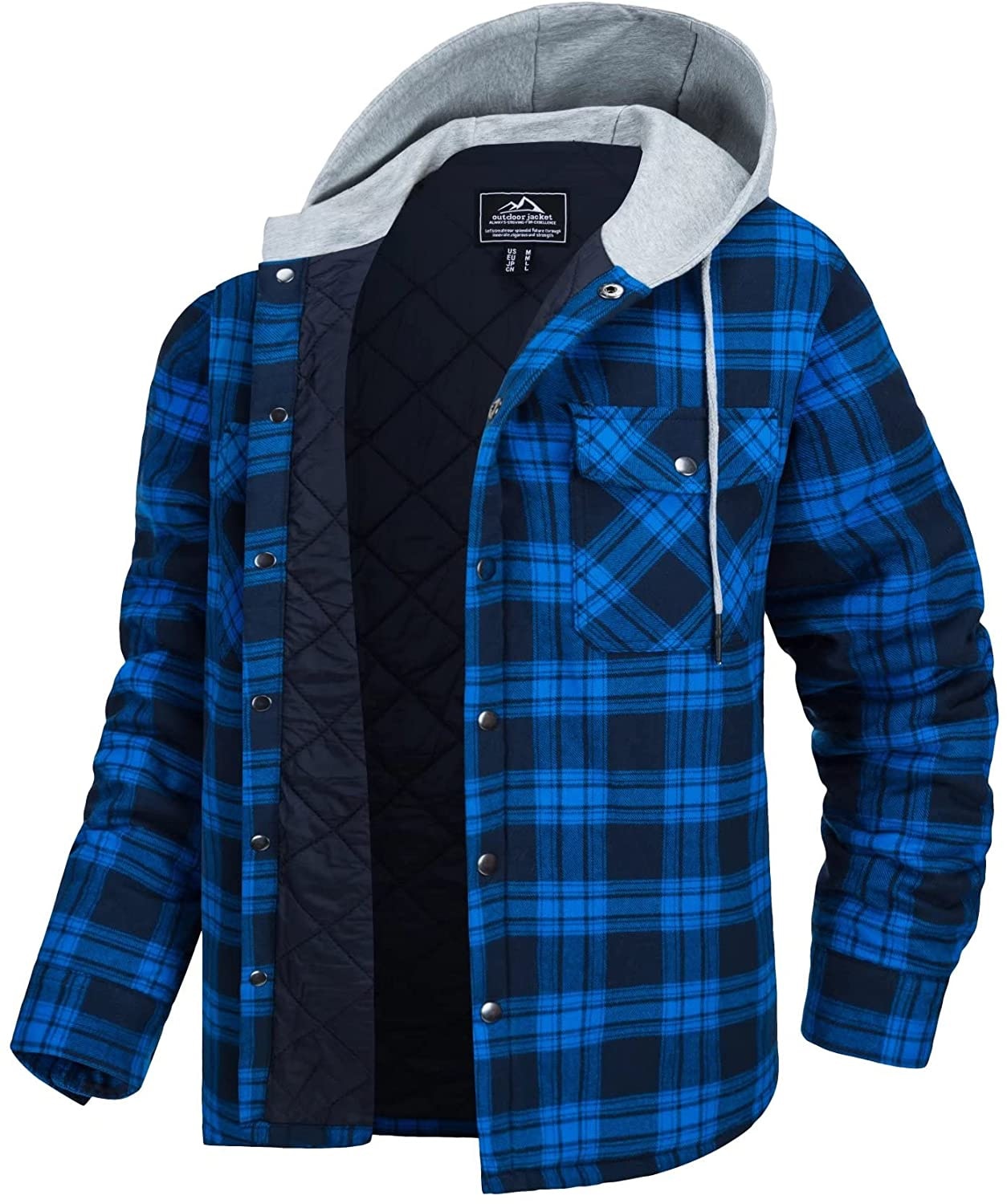 Blue flannel outlet coat