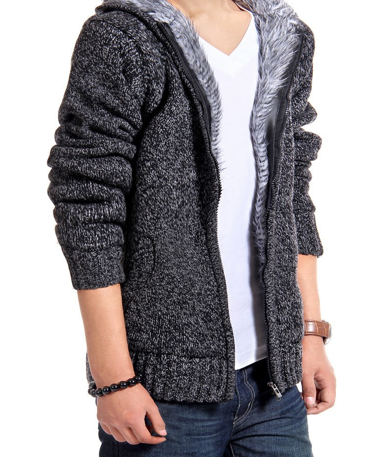Mens Fur Lining zipper Hoodie - The Hoodie Store