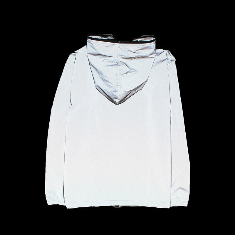 Reflective windbreaker jacket