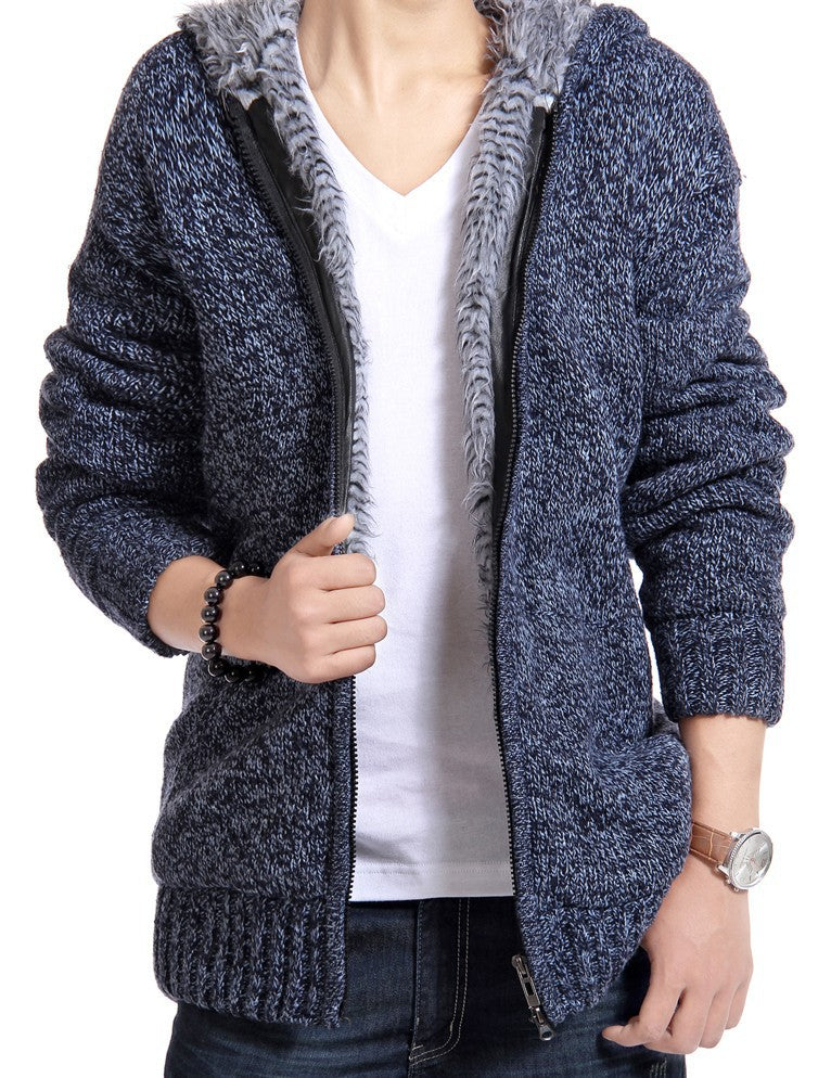 Mens Fur Lining zipper Hoodie - The Hoodie Store