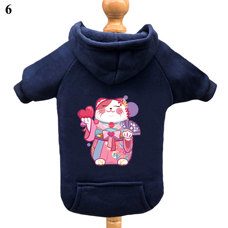 I LOVE Dad/ Mom Thick Winter Dog Clothes
