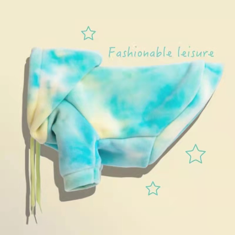 Tie-dyed Hoodied Clothes for Small Medium-sized Cat or Dogs