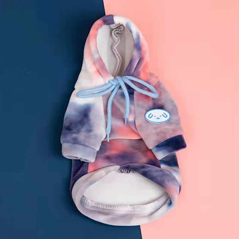 Tie-dyed Hoodied Clothes for Small Medium-sized Cat or Dogs