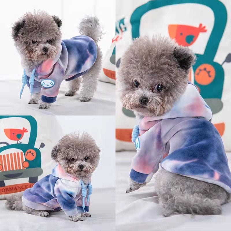 Tie-dyed Hoodied Clothes for Small Medium-sized Cat or Dogs