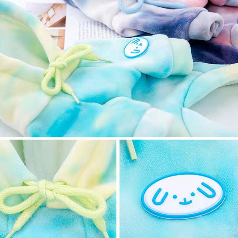 Tie-dyed Hoodied Clothes for Small Medium-sized Cat or Dogs