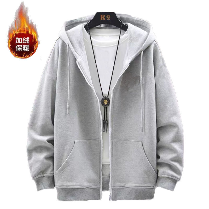 Hooded Hiphop Sweatshirt with Zipper