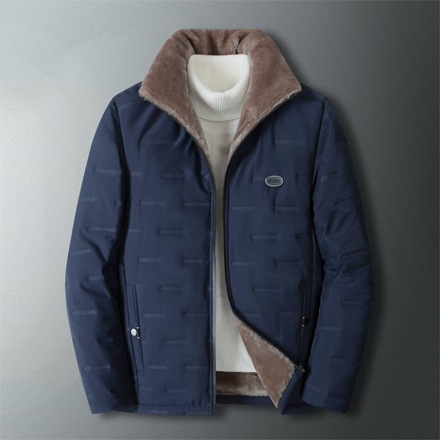 Thick Fleece Hooded Parka Jacket for Men