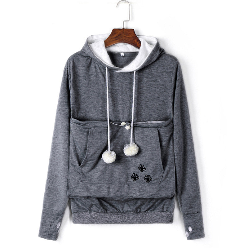 Cat Lovers Hoodie with Cuddle Pouch