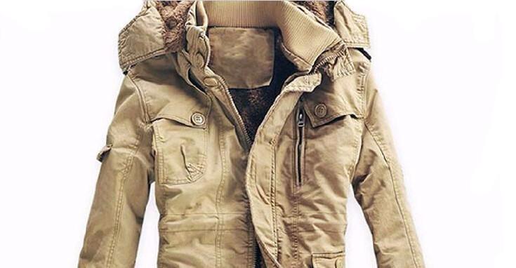 Mens Thick Windbreaker Army Jacket - The Hoodie Store