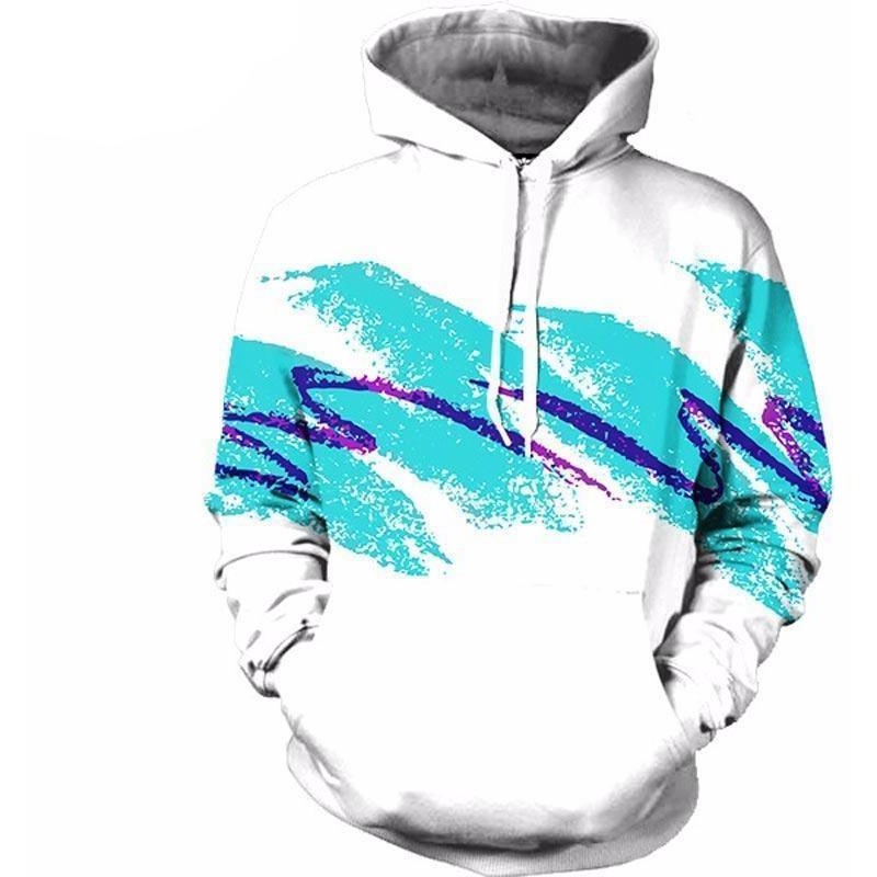 Printed Waves Hoodie - The Hoodie Store