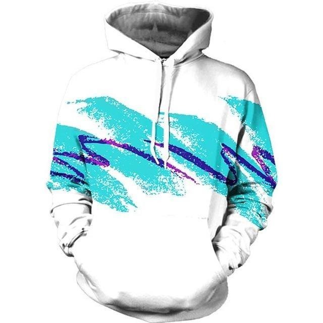 Printed Waves Hoodie - The Hoodie Store