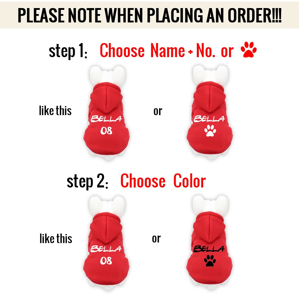 Custom Dog Cat Hoodie Personalized Clothing For Small Medium Large Dog