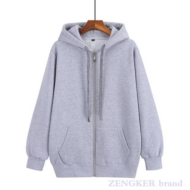 Plus-Size Zippered Hoodie Up to 10XL