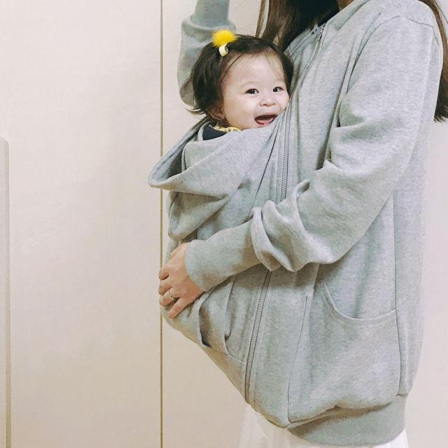 New Mom/ Dad Kangaroo Warm Hooded Jackets for Spring, Autumn to Winter