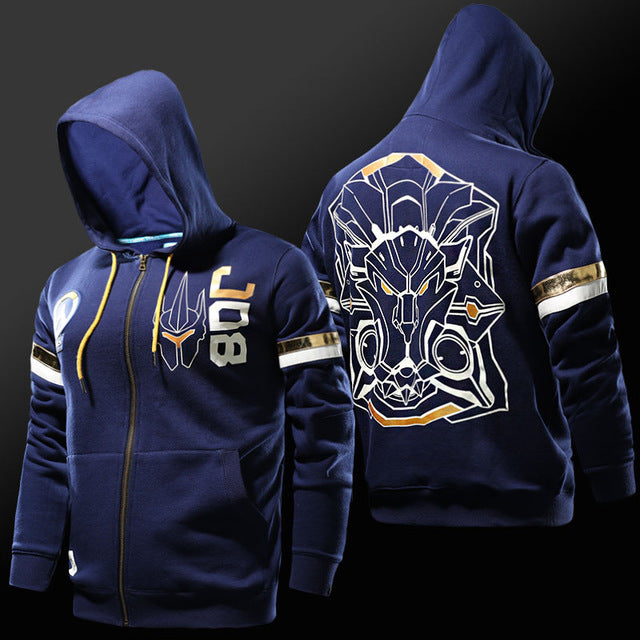 Blue Zipper Sports Hoodie - The Hoodie Store