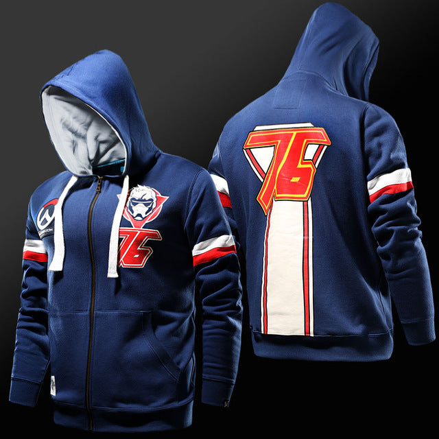 Blue Zipper Sports Hoodie - The Hoodie Store