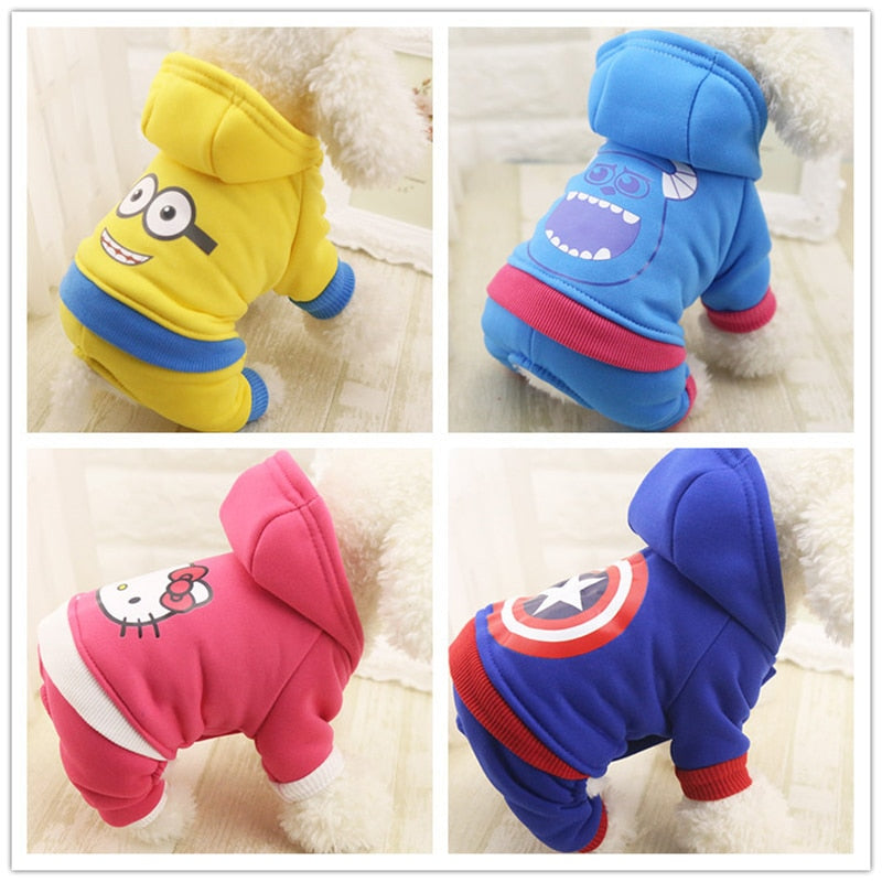 Avengers 4 legs Fleece Hoodies For Dogs - The Hoodie Store