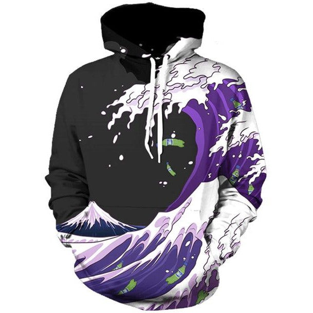 Purple Wave Hoodie - The Hoodie Store