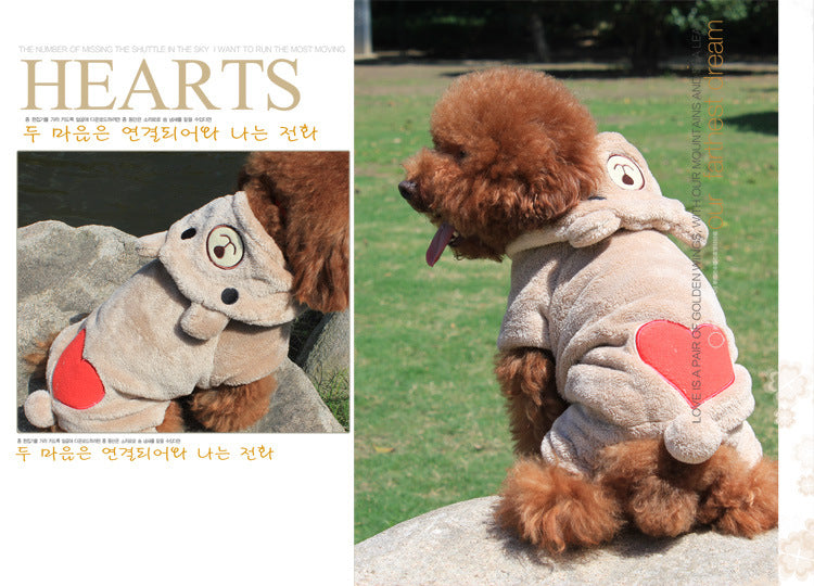 Small Pet Clothing Fleece Costume Winter Hood - The Hoodie Store