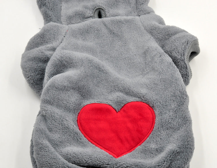 Small Pet Clothing Fleece Costume Winter Hood - The Hoodie Store