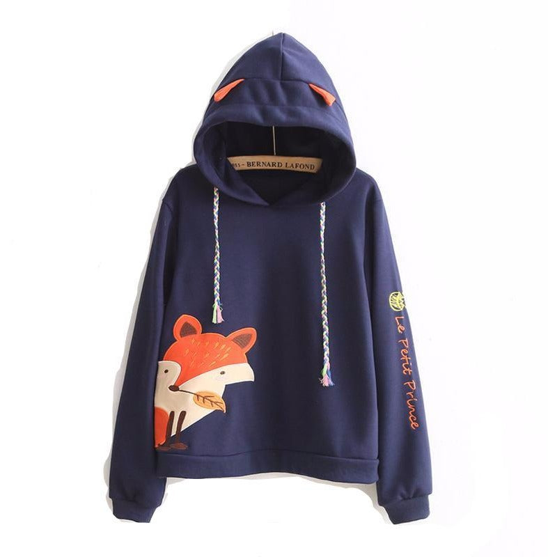 Women's Fox Print Hoodie - The Hoodie Store