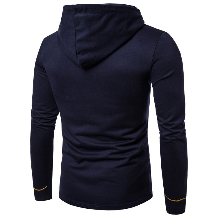 Men's Embroidered Lux Button-Up Hoodie - The Hoodie Store