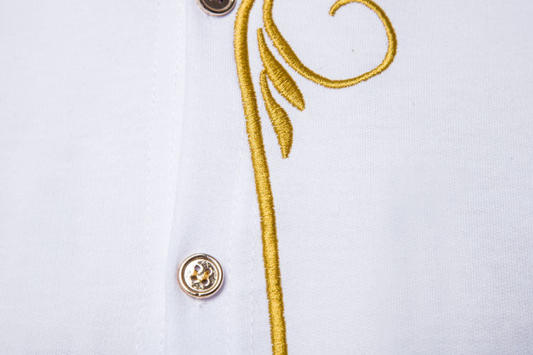 Men's Embroidered Lux Button-Up Hoodie - The Hoodie Store