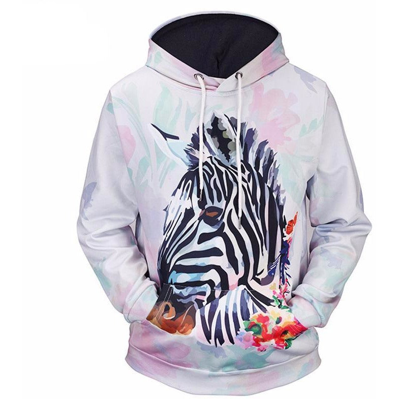 Unisex Zebra 3D Pattern Hoodie - The Hoodie Store