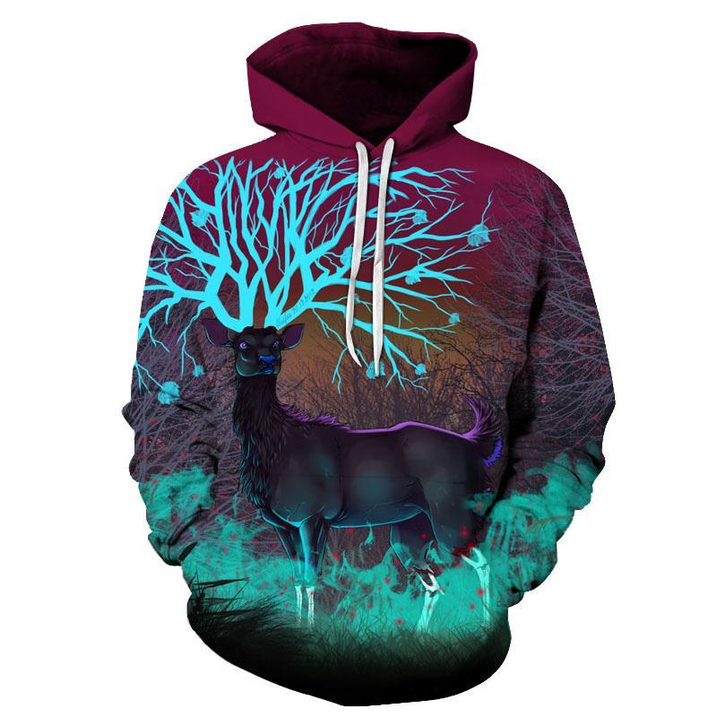 Deer Forest Antlers Hoodie - The Hoodie Store