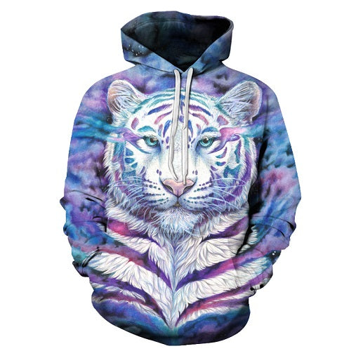 3D Pearl Colour Tiger Hoodie - The Hoodie Store