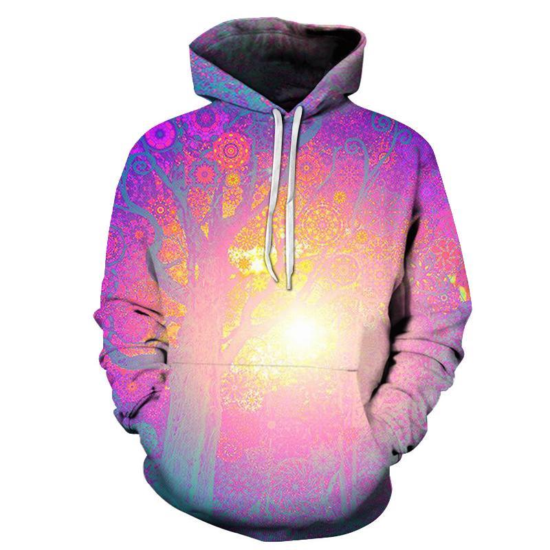 Sun Trees Floral Hoodie - The Hoodie Store