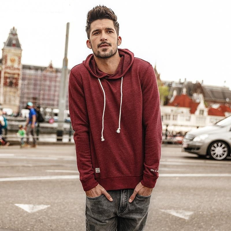 SIMWOOD 2017 Solid Colour Slim-Fit Hoodie - The Hoodie Store