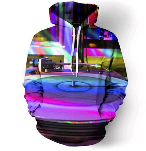Rainbow Record Player Hoodie - The Hoodie Store