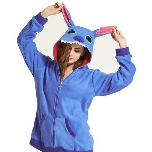 Blue Stitch Animal Theme Hoodie - The Hoodie Store
