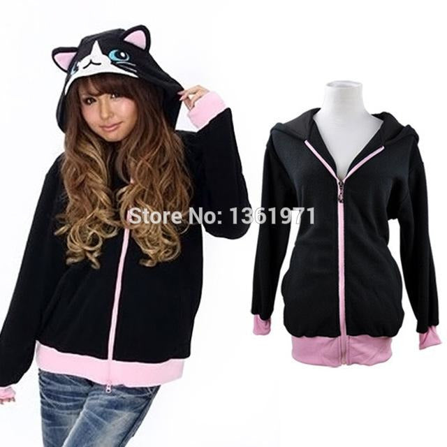 Black Cat Animal Theme Hoodie - The Hoodie Store