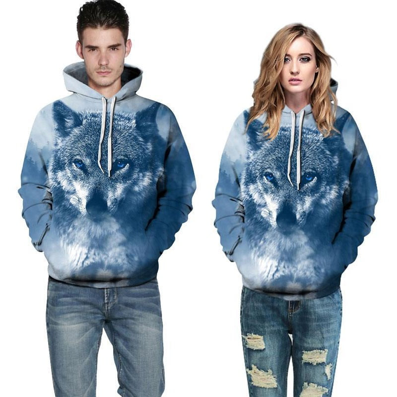 Unisex Winter Wolf 3D Pattern Hoodie - The Hoodie Store