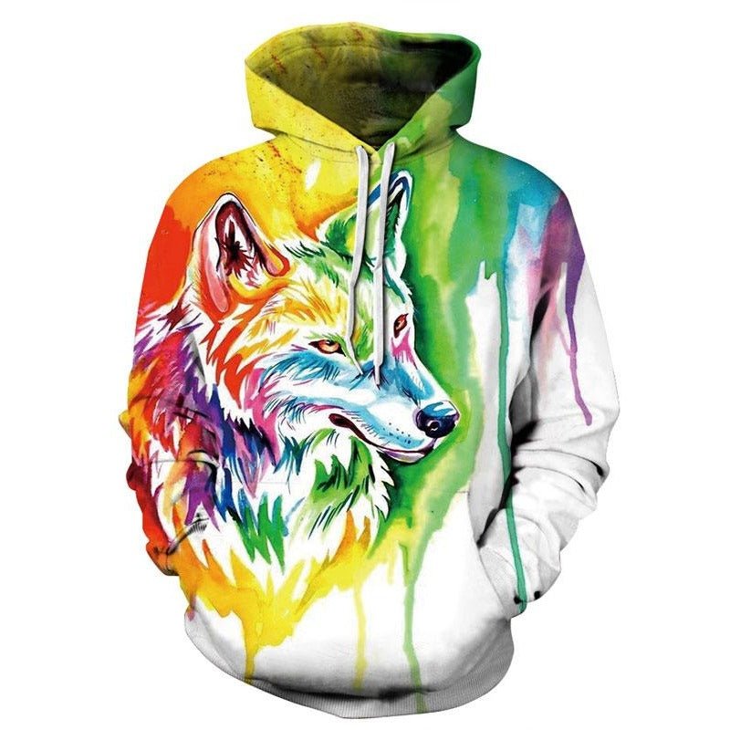 Unisex Rainbow Colour Wolf - The Hoodie Store