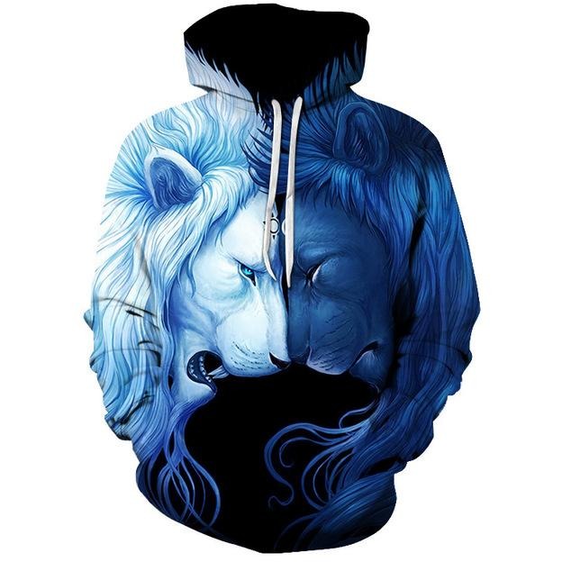 Blue Lion Reflection - The Hoodie Store