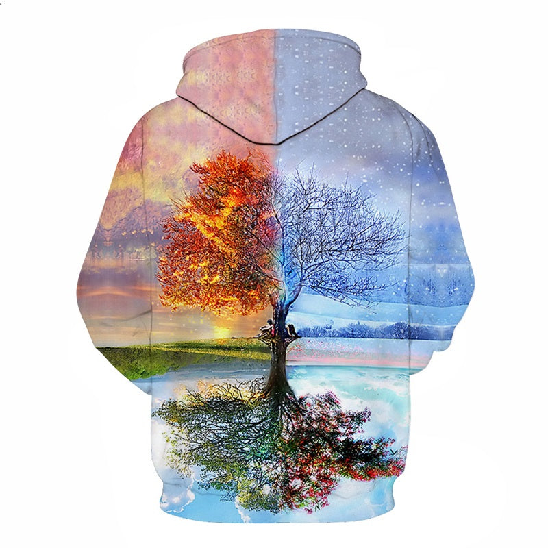 Dawn and Night Tree Hoodie - The Hoodie Store
