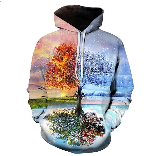 Dawn and Night Tree Hoodie - The Hoodie Store
