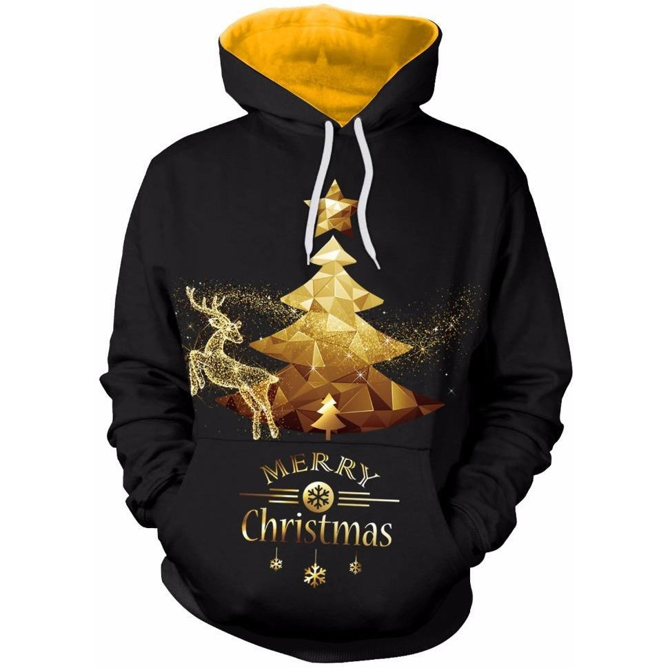 Gold Christmas Tree Hoodie - The Hoodie Store