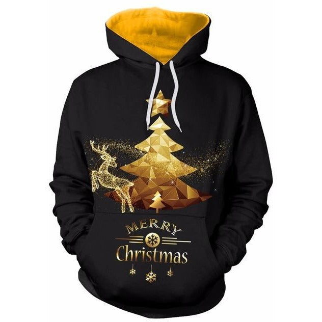 Gold Christmas Tree Hoodie - The Hoodie Store