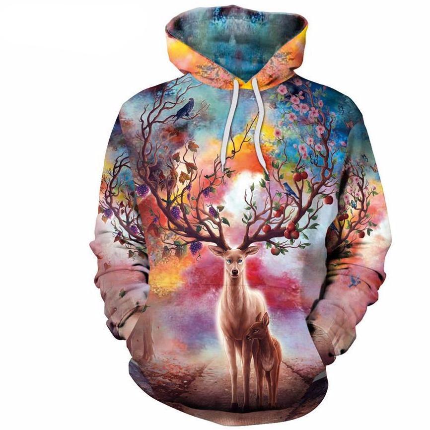 Unisex Reindeer Christmas Hoodie - The Hoodie Store