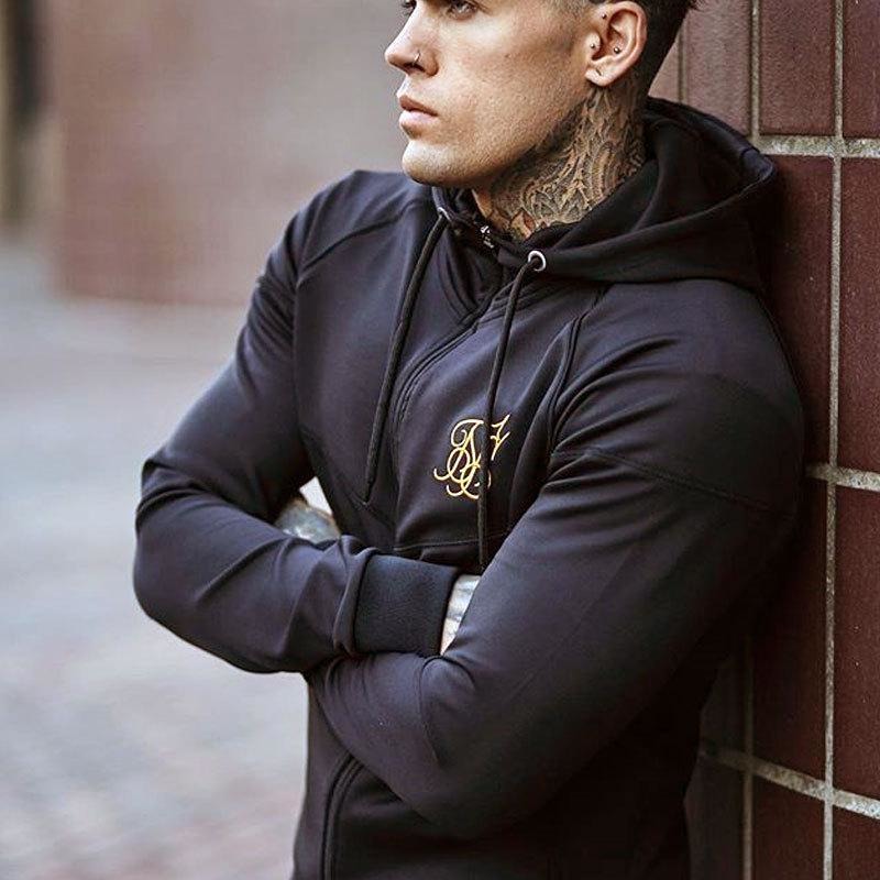 Men's Athletic Fitness Slim-Fit Zipper Jacket - The Hoodie Store