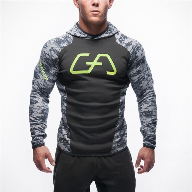 Men's Crossfit Camouflage Workout Hoodie - The Hoodie Store