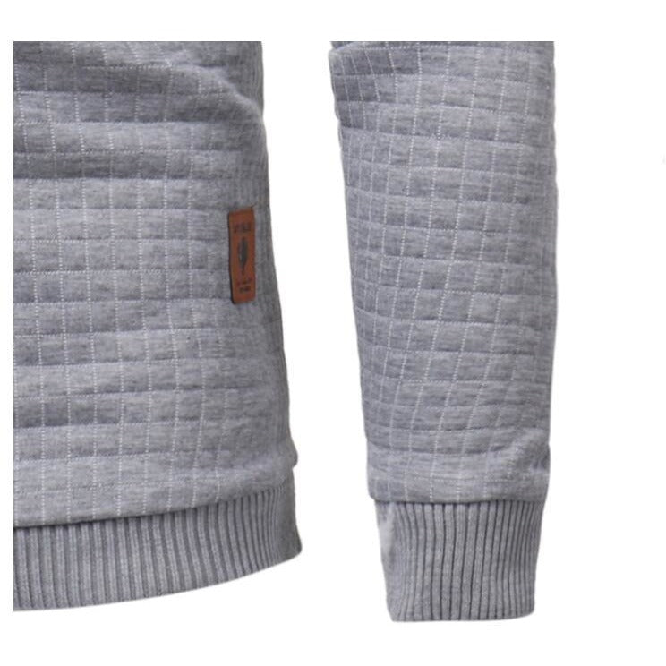 Men's Plaid Drawstring Casual Hoodie - The Hoodie Store